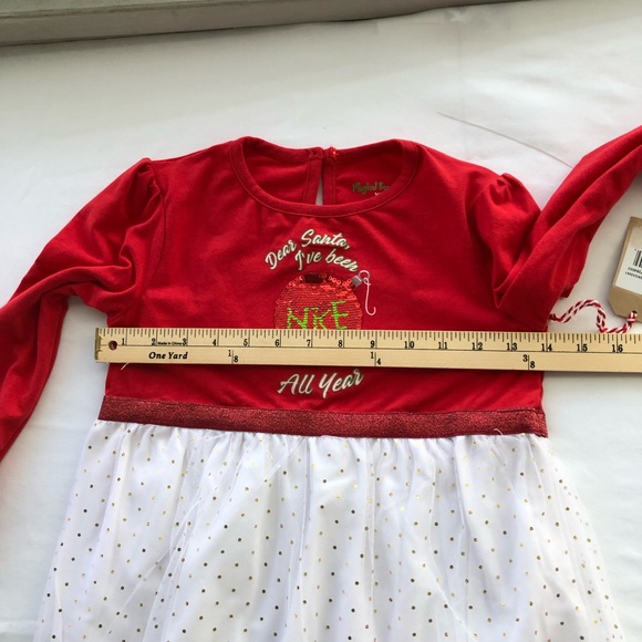 NWT Christmas Dress Girls Nice |Naughty Size XS. Colorful multicolor - Picture 8 of 14